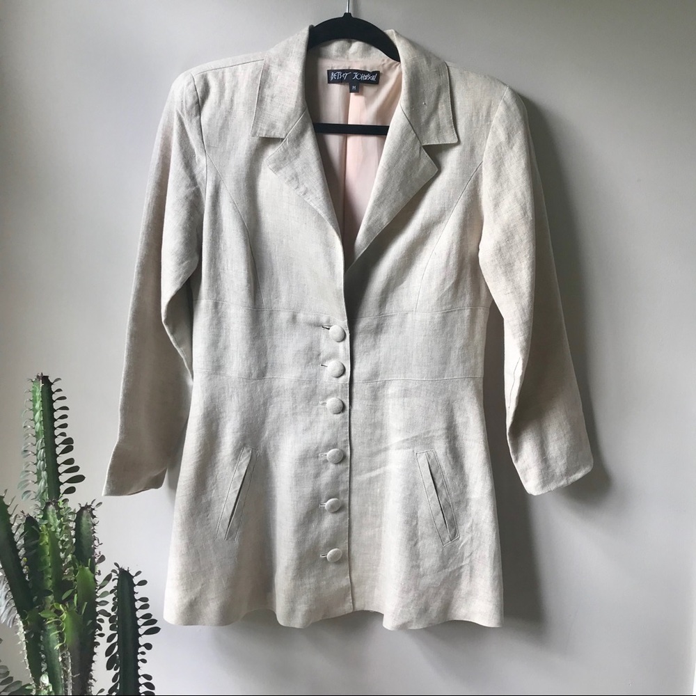 Vintage Betsey Johnson Linen Blazer